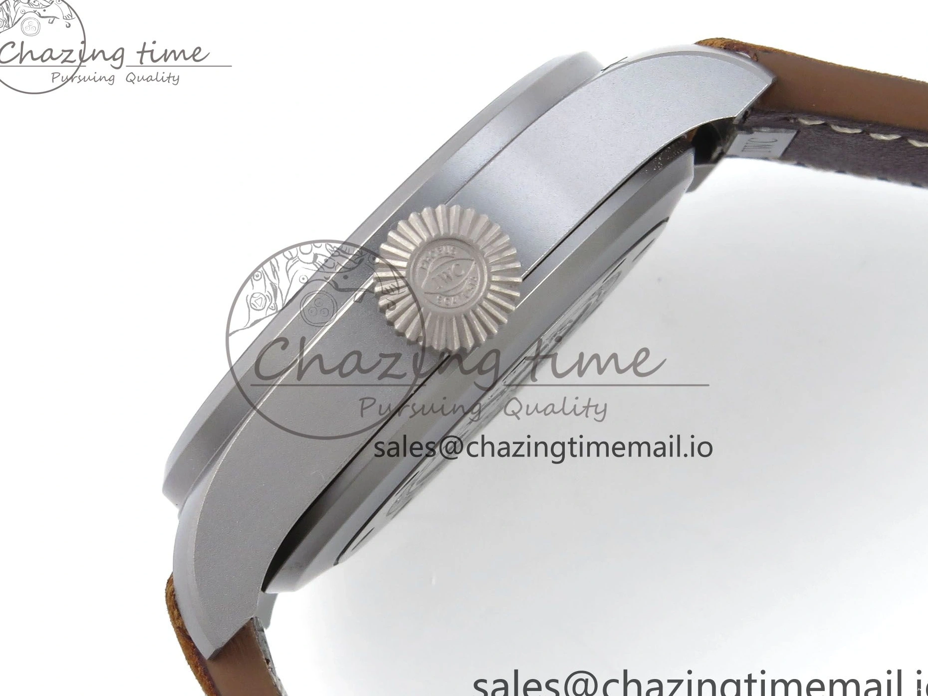 MIROTIME 0504 Big Pilot IW329701 M+F 1:1 Best Edition Black Dial on Brown Leather Strap MY RelaxedFit 7005